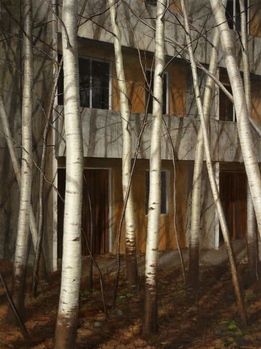 Abbildung vom Werk Christian Thoelke, Dickicht, 2022, Öl auf Leinwand, 200 × 150 cm © Christian Thoelke, Foto: Nguyen Xuan Huy