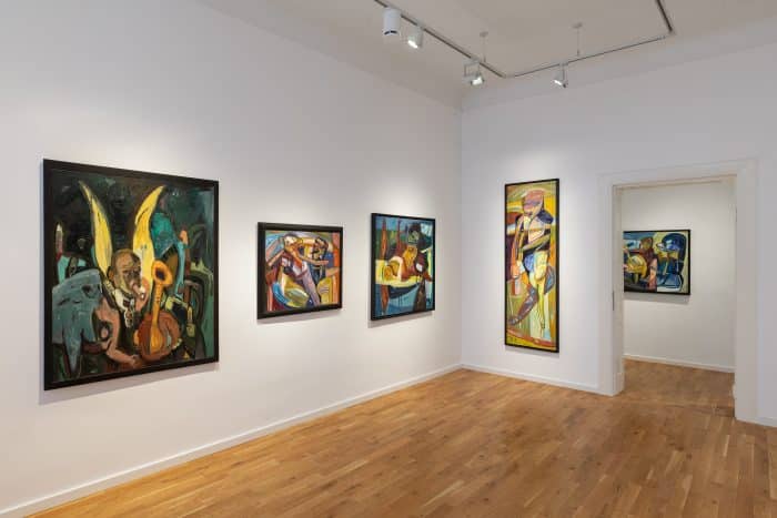 Exhibition view with works by Philipp Schack